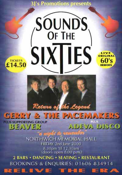 02 - Northwich Memorial - Gerry and the Pacemakers - June 2000 | 00 Gerry - BEAVER Poster